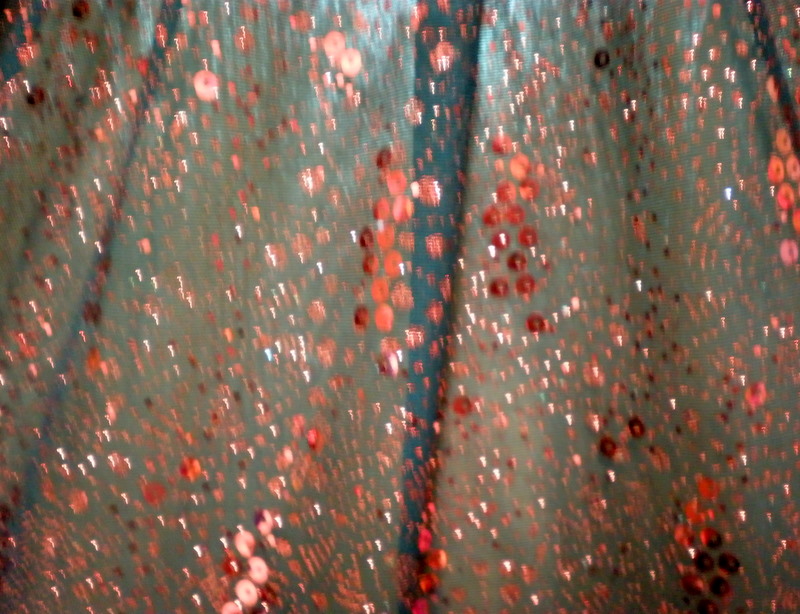 7.Red-Black Dance Glitter Mesh